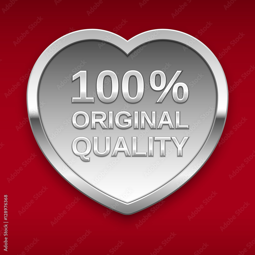 Original quality silver badge, vector Original quality silver badge, vector