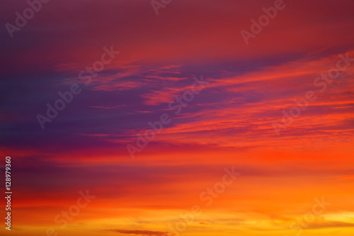 Fototapeta Naklejka Na Ścianę i Meble -  Beautiful apocalyptic fiery sunset sky as background.