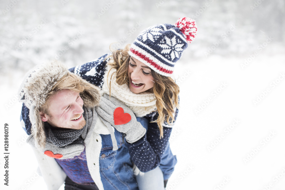 Fotografie Pärchen Natur Winter