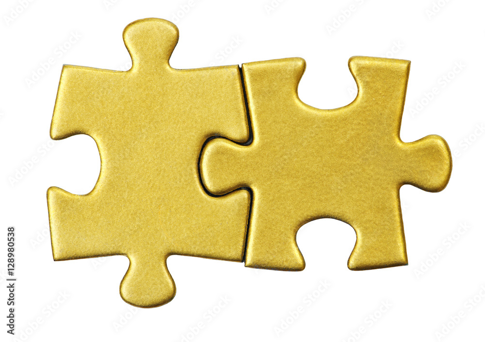 Obraz premium puzzle pieces on white background