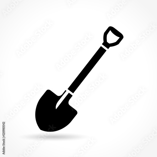 shovel icon on white background