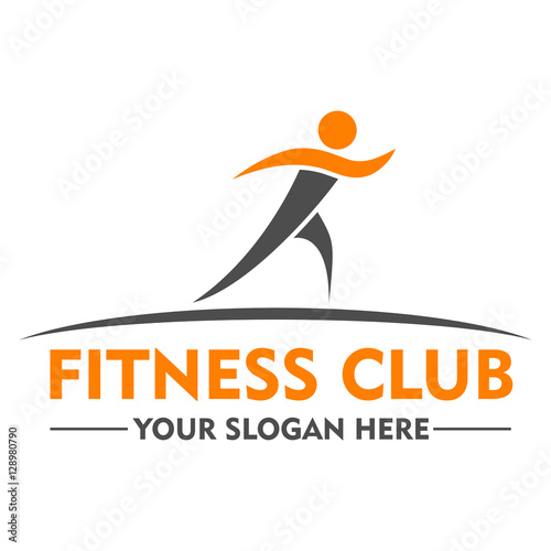 Fitness club logo design template