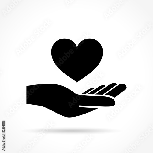 heart in hand icon