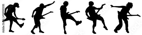 People with electric guitar