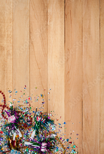 Photography New Year's: Party Favor and Confetti Background