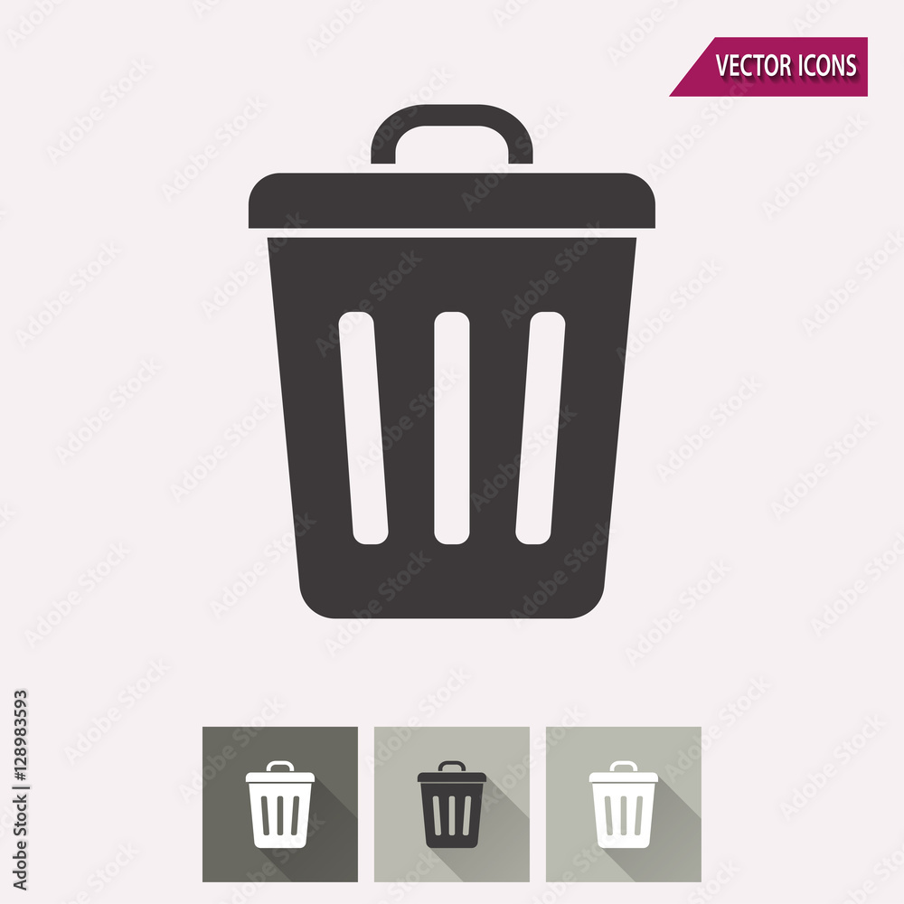 Bin - vector icon. Bin - vector icon.