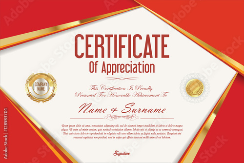 Luxury certificate or diploma template