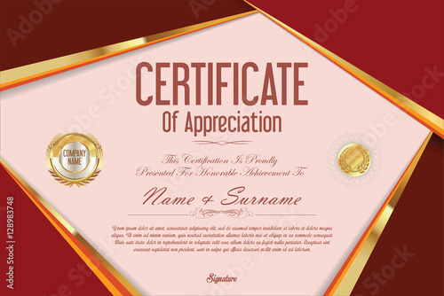 Luxury certificate or diploma template