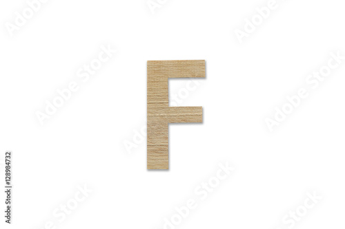 Free Download english alphabet F made from wood isolated on white background - GFXLoad