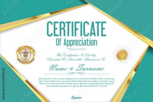 Luxury certificate or diploma template