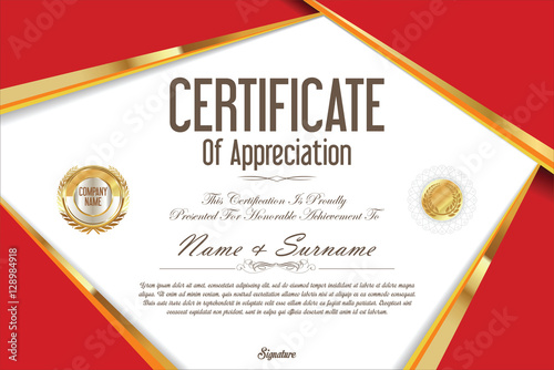 Luxury certificate or diploma template