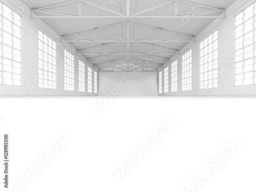 Large modern storehouse with windows