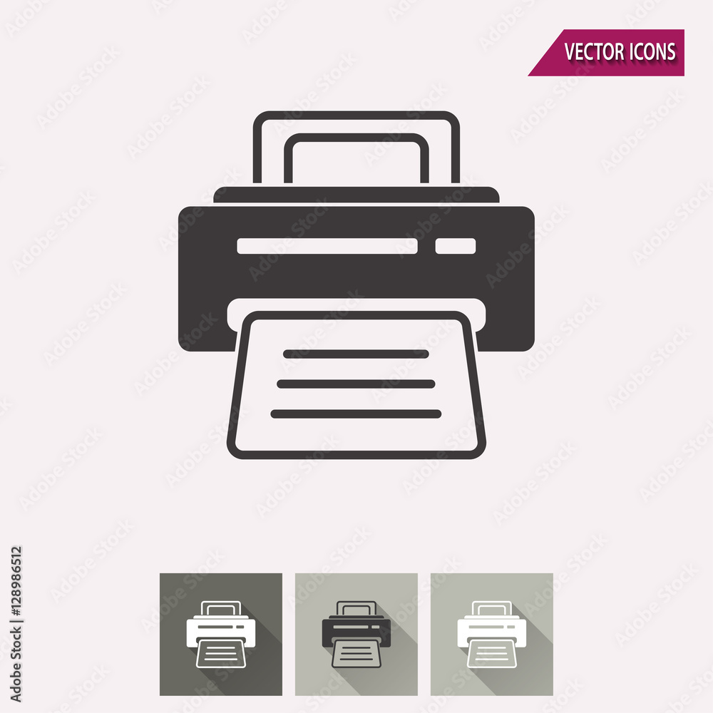 Printer - vector icon. Printer - vector icon.