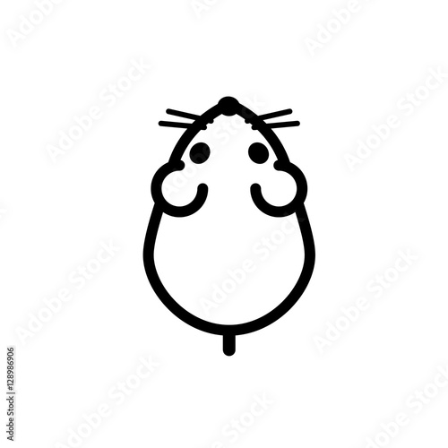 Manual of laboratory mouse Stylish icon for web and print. Marking a feed a pet rodent hamster mouse small
