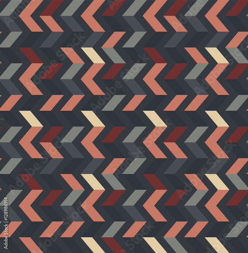 Multicolor zigzag seamless pattern. Modern Colour trends. Geometric Vector illustration.