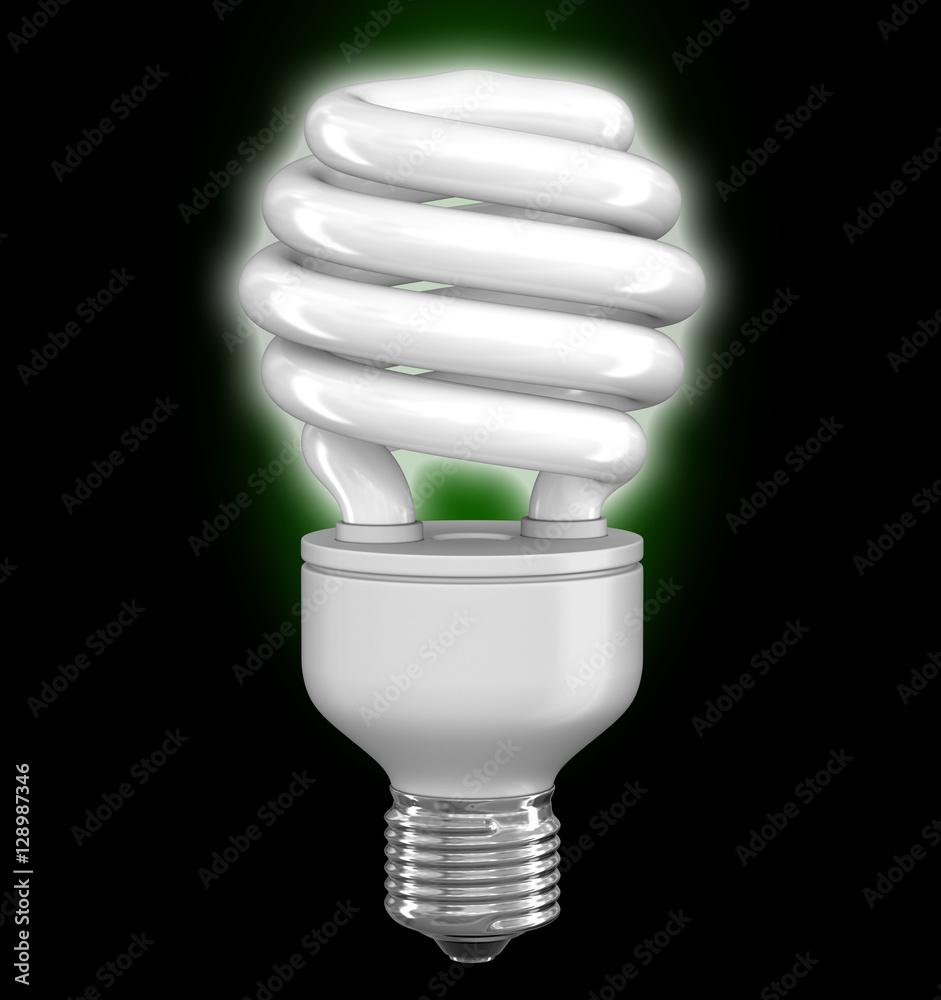 Energy Saving Light Bulb. Image with clipping path Energy Saving Light Bulb. Image with clipping path