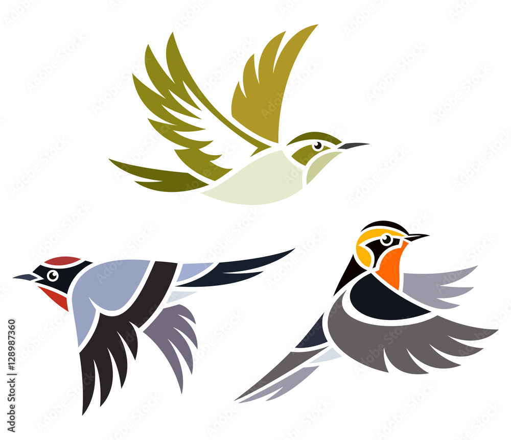 Stylized Birds - Warblers Stylized Birds - Warblers