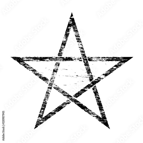 Grungy Pentangle Symbol
