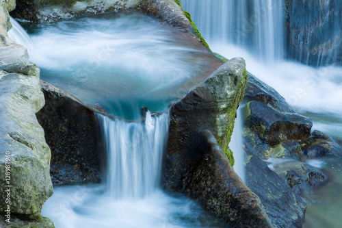 Fototapeta Naklejka Na Ścianę i Meble -  Close up of a waterfall cascade, Switzerland
