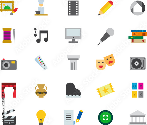 THE ARTS color flat icons