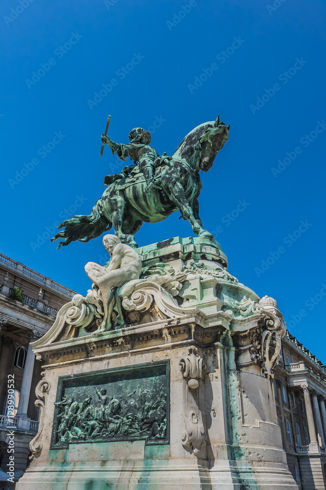Statue of Prince Eugene of Savoy (1900). Budapest, Hungary.