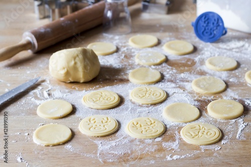 Preparing shortbread photo