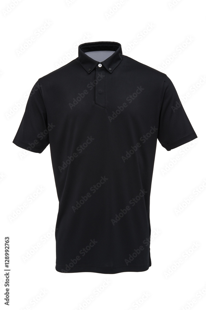 Black tee shirt for man or woman isolated on white background