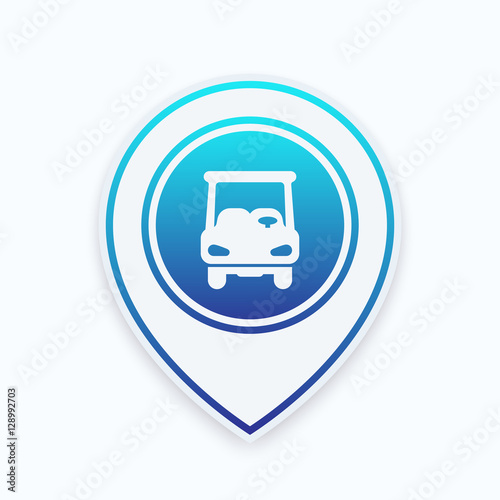 Golf cart icon on map pointer
