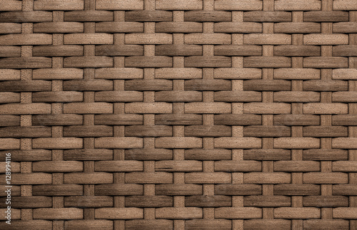 Close up of brown rattan texture with copy space photo
