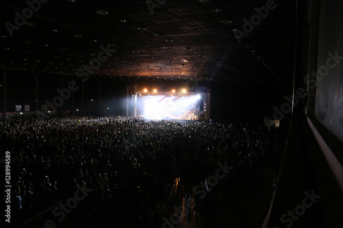 Crowd at concert and blurred image