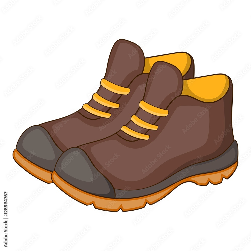 Hiking boots icon. Cartoon illustration of hiking boot vector icon for ...