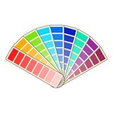 Color swatch icon. Cartoon illustration of color swatch vector icon for web design