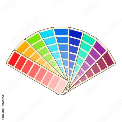 Color swatch icon. Cartoon illustration of color swatch vector icon for web design