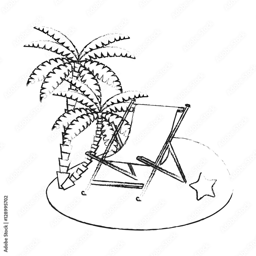 Palm tree icon. Nature plant and summer season theme. Isolated design. Vector illustration Palm tree icon. Nature plant and summer season theme. Isolated design. Vector illustration