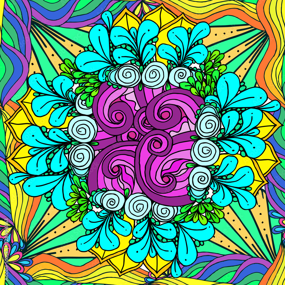 Abstract plant background of drawn shapes and leaves Abstract plant background of drawn shapes and leaves