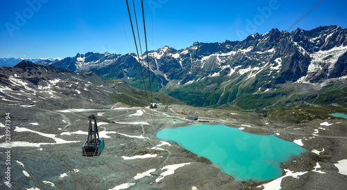 Billede på lærred Mont-Blanc-Gruppe bei Courmayeur