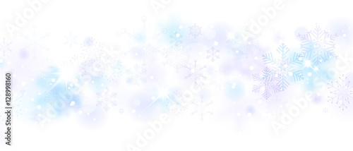Winter or Christmas abstract decent background with snowflakes