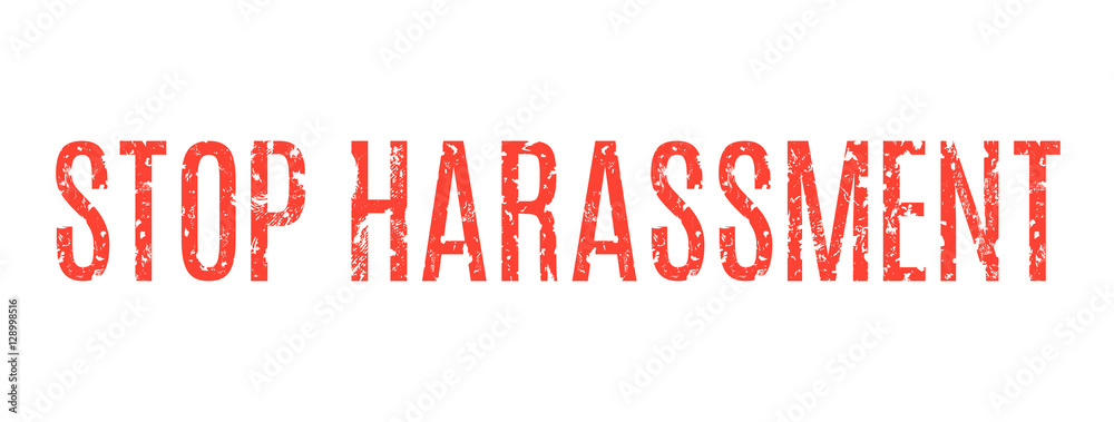 Vector illustration - inscription stop harassment. Vector illustration - inscription stop harassment.