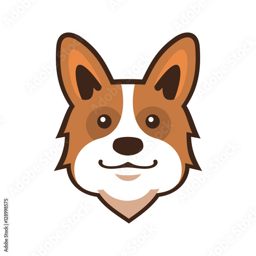 Welsh Corgi Pembroke. Cartoon Style Vector