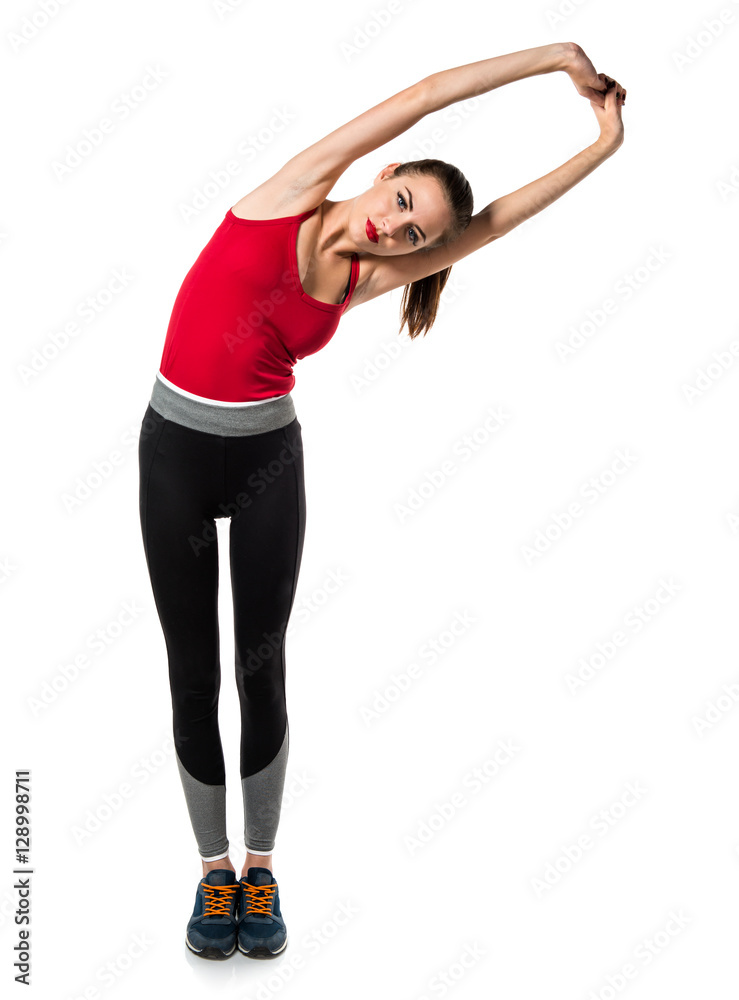 Pretty sport woman stretching Pretty sport woman stretching