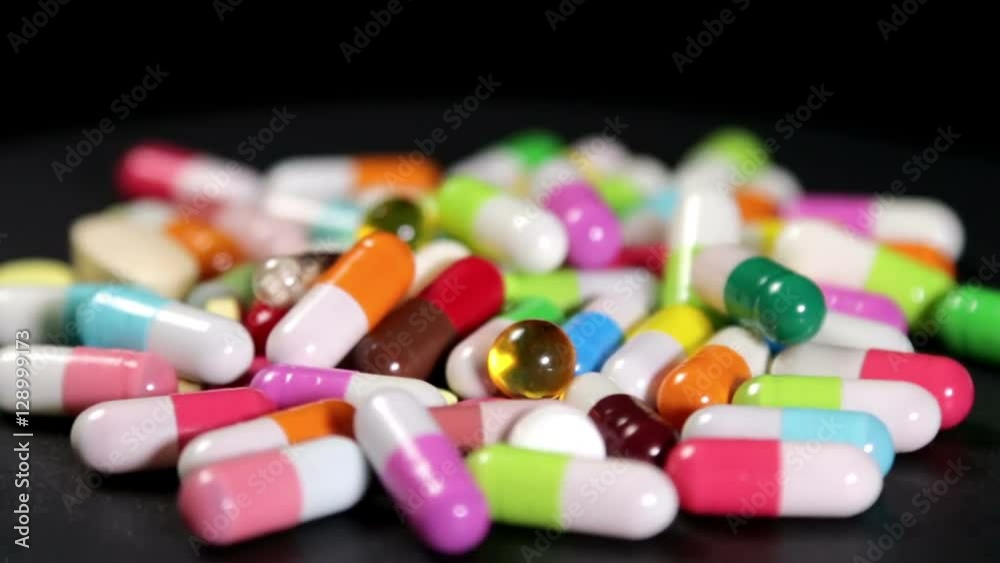 pills are of different color. video rotation pills are of different color. video rotation