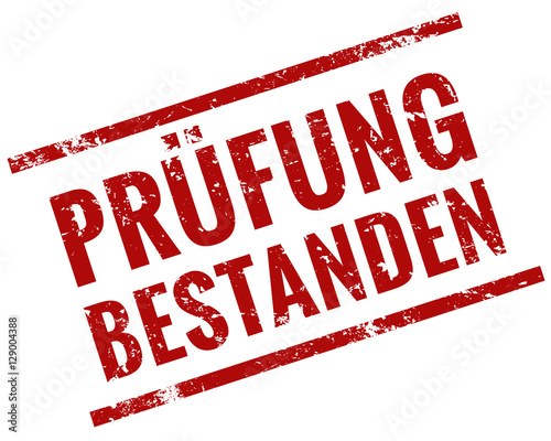 prüfung bestanden stempel rot 