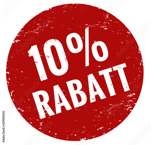 10 % Rabatt Stempel rot