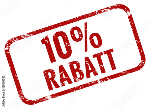 10 % Rabatt Stempel rot