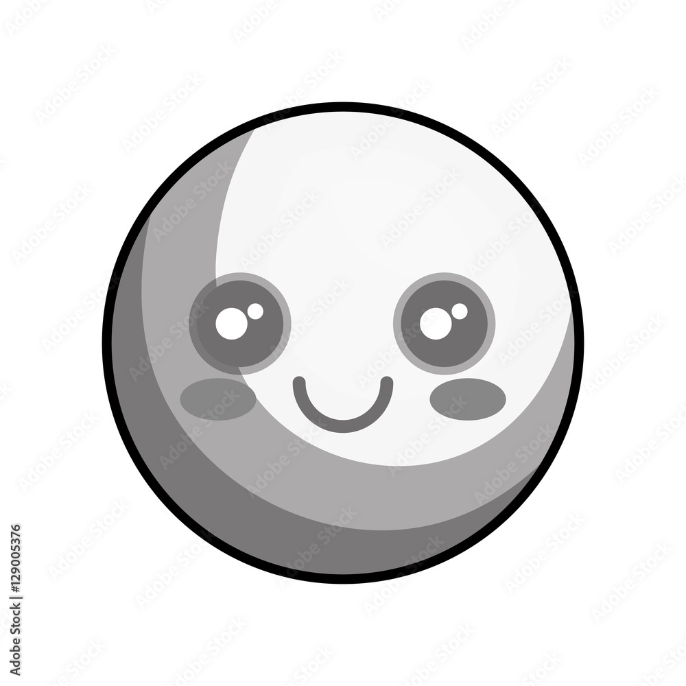 Fototapeta premium emoticon kawaii style icon vector illustration design