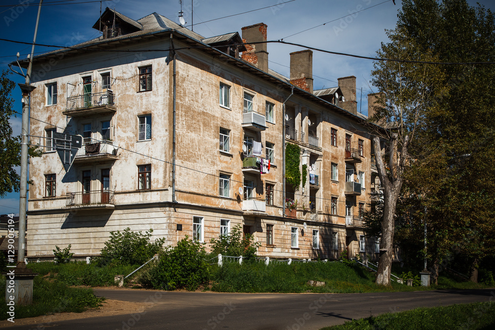 Old house in small provincial town in Russia