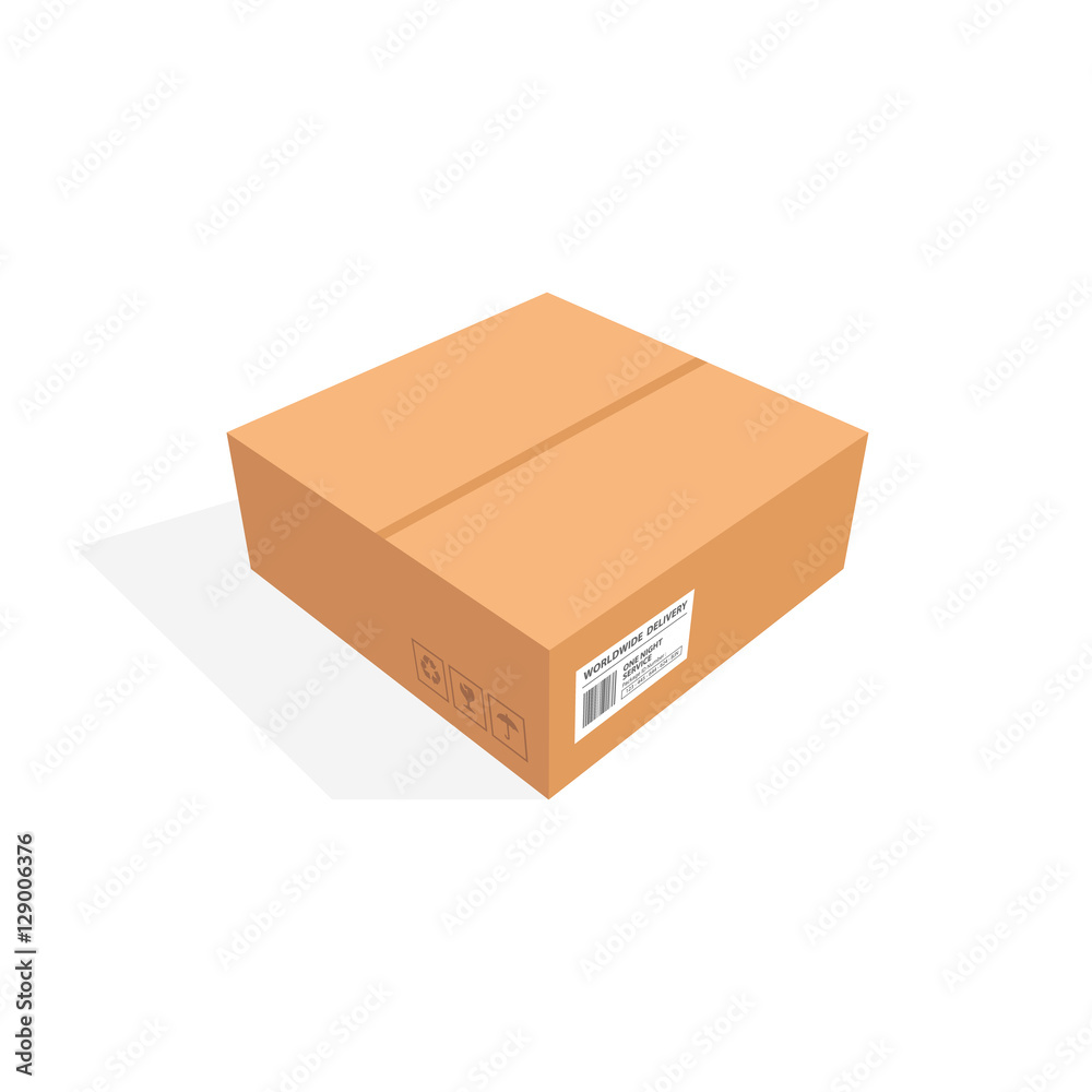 Isometric cardboard box packaging isolated, vector illustration design Isometric cardboard box packaging isolated, vector illustration design