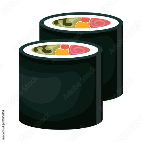 rolls suchi japanese food vector illustration design