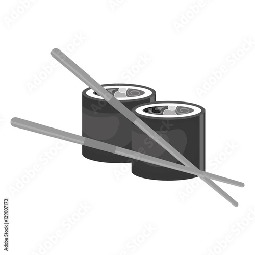 rolls suchi japanese food vector illustration design