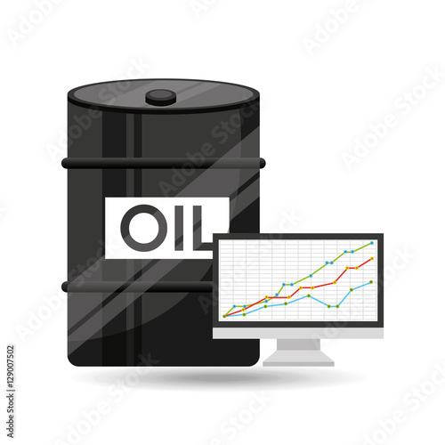 barrel oil concept finance graph vector illustration eps 10